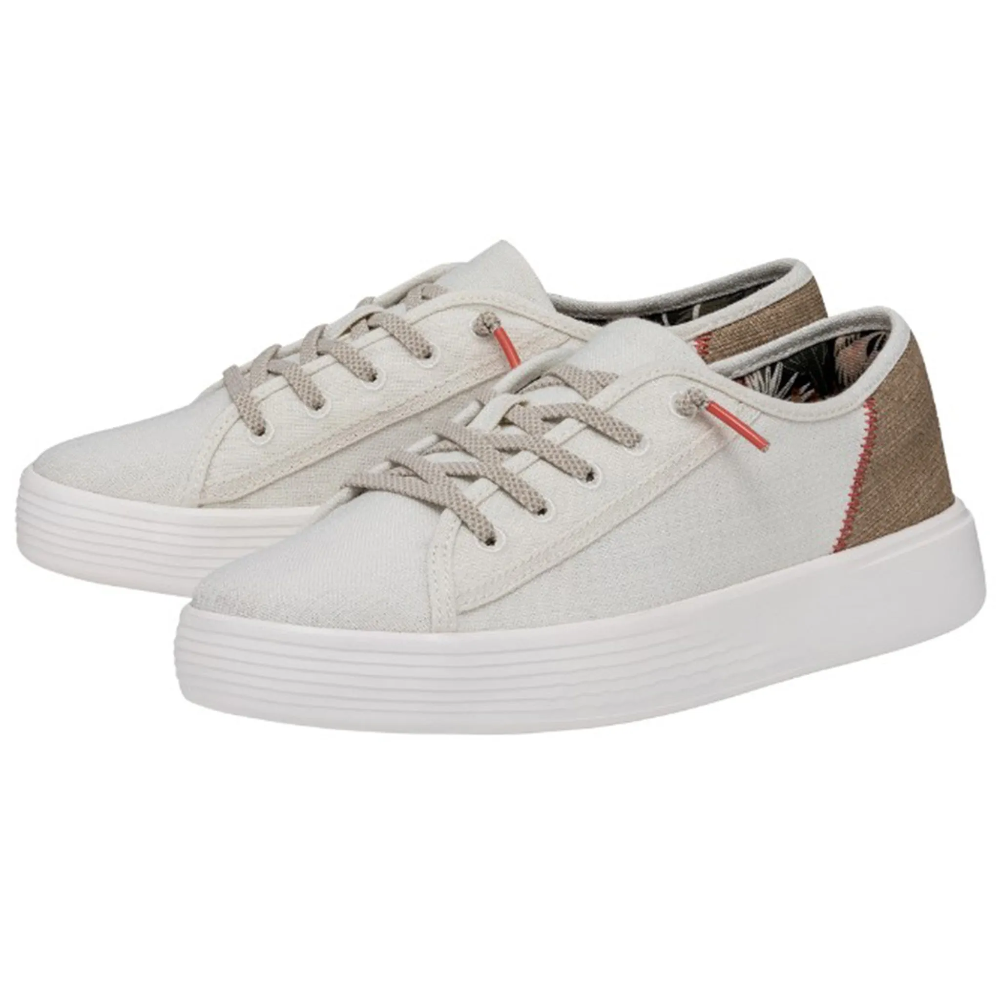 Slip-ins: On-the-go Flex Radiant Hey Dude Women's Cody Craft Linen White Shoes
