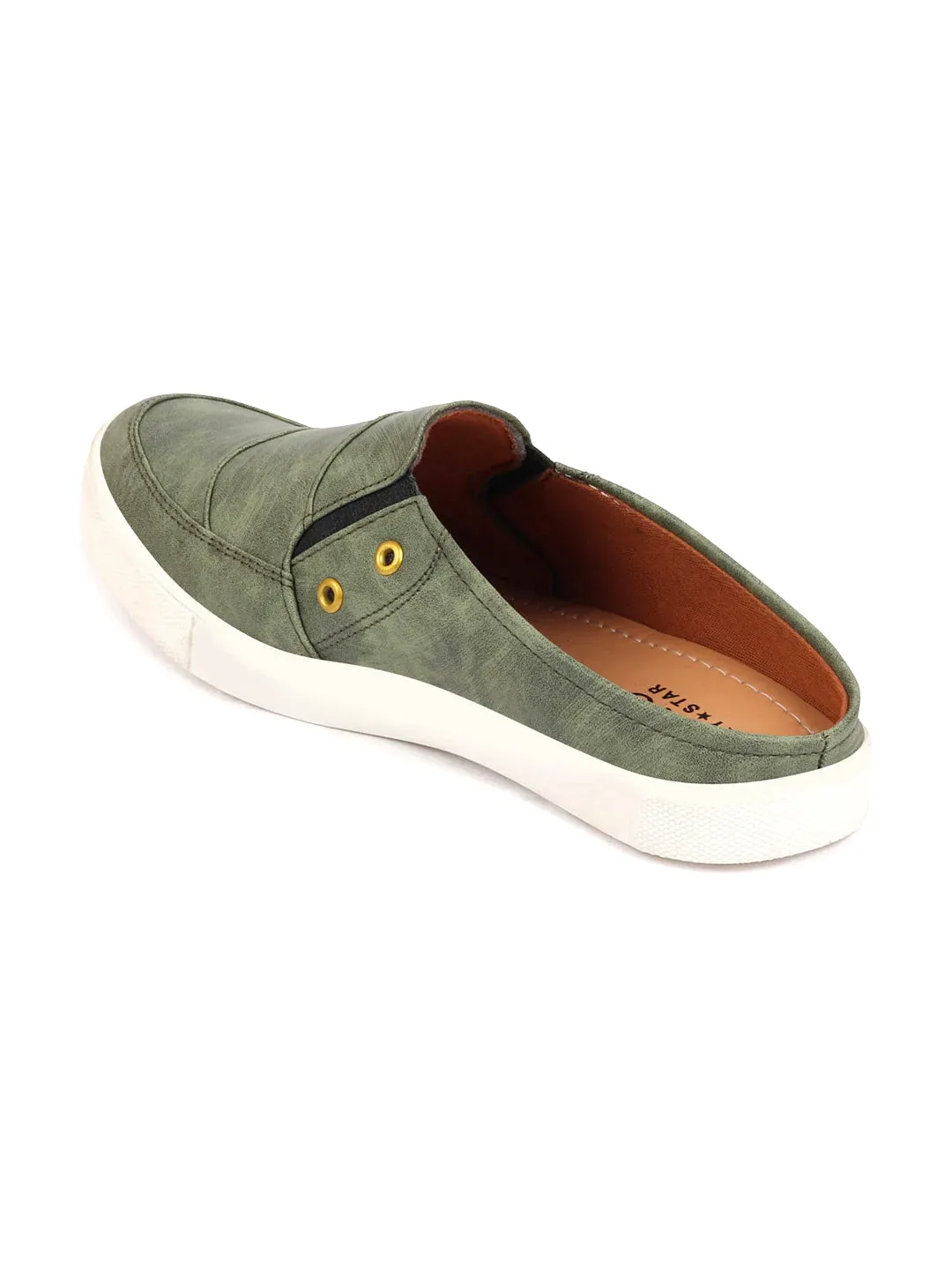 Men Olive Green Casual Slip-On Shoes Slip On Boots Slip Ons Best Slip On