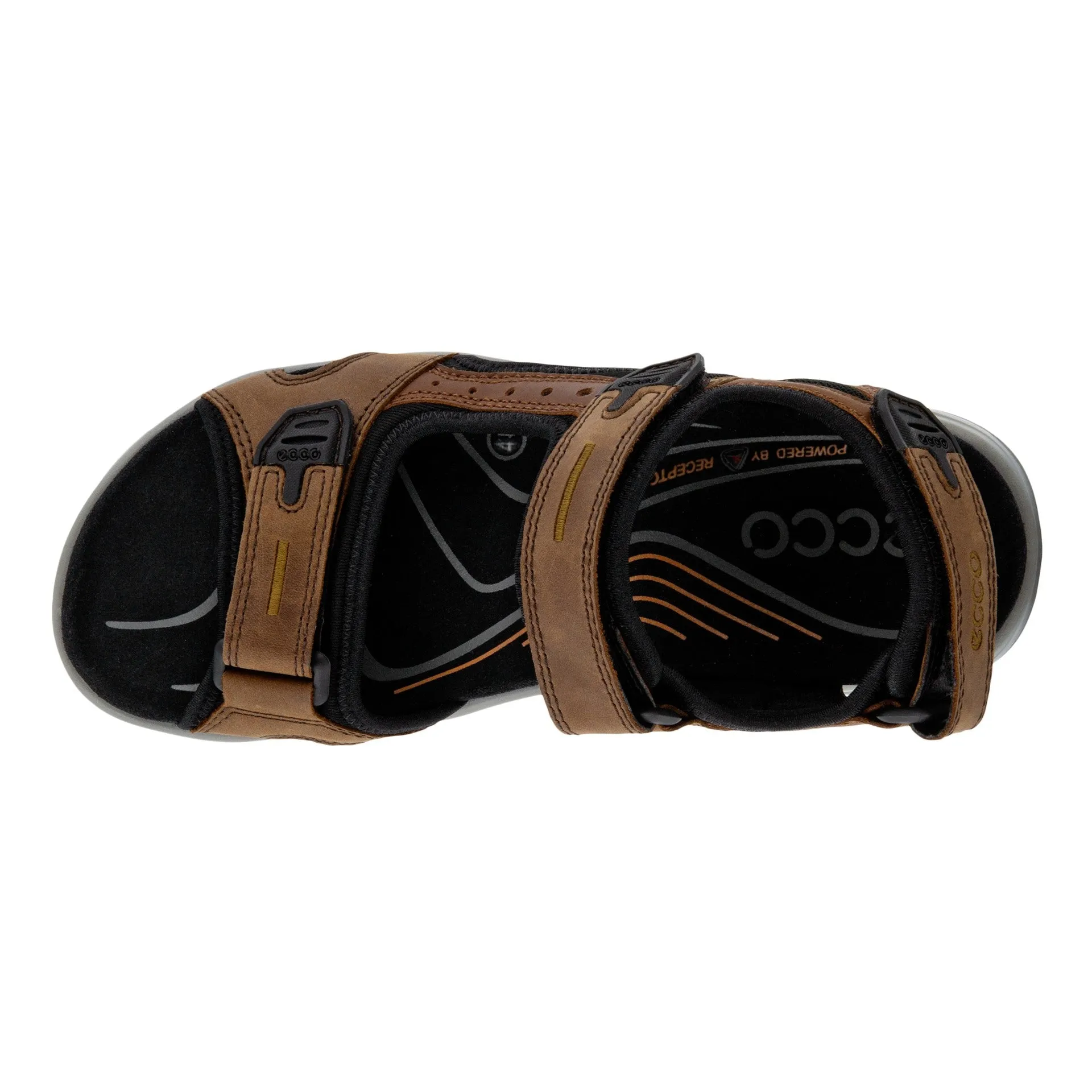 Walking Sandals With Covered Toes ECCO YUCATAN MEN BROWN - 06956456401 MEN'S
