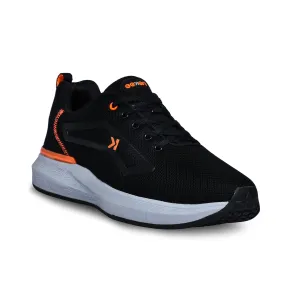 Eeken KESHGIA105 Black And Orange Lightweight Anti-Skid Walking Shoes For Men Running Shoes For Distance