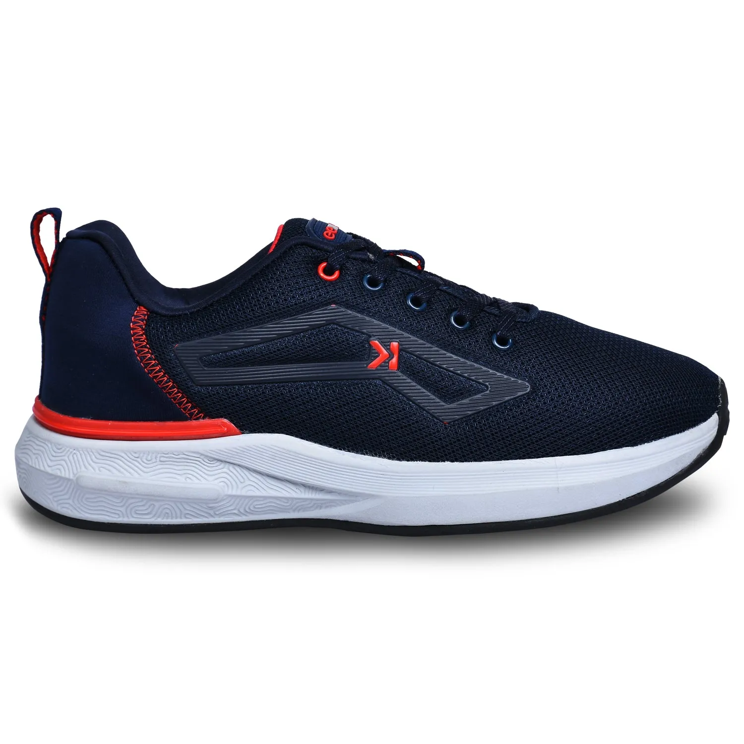 Best Running Shoes For Track Practice Eeken KESHGIA105 Navy Blue And Red Lightweight Anti-Skid Walking Shoes For Men