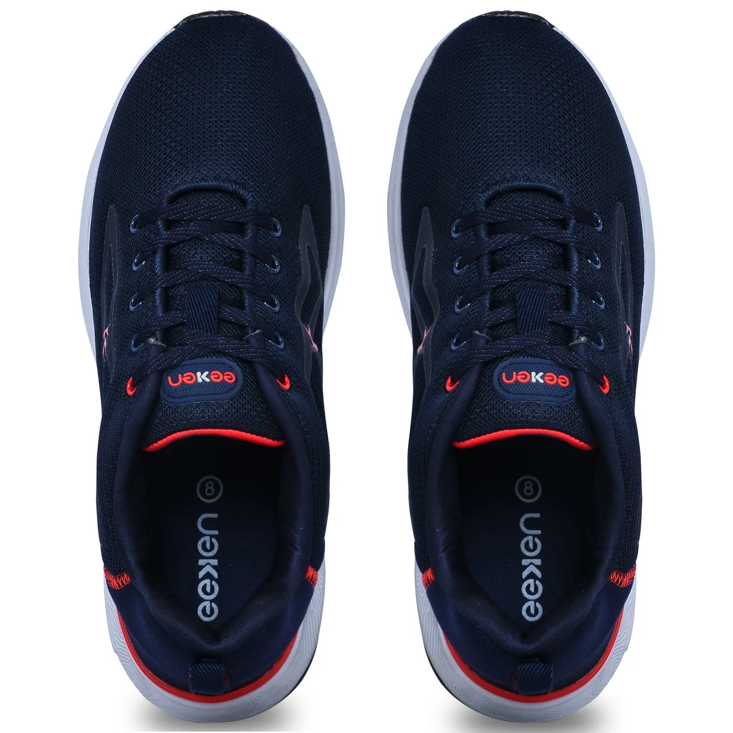 Sport Direct Running Shoes Eeken KESHGIA105 Navy Blue And Red Lightweight Anti-Skid Walking Shoes For Men
