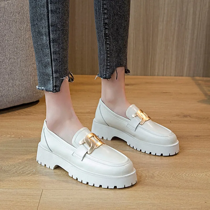 Chic Loafers Luxury Designer Shoes Women's Loafers Pumps Elegant Medium Heel Women's Shoes 2022 Platform Sneakers Girls Wedges Large Size 42