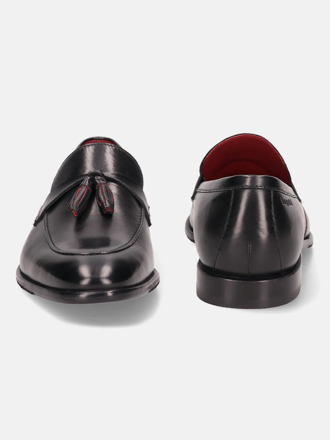 Track Sole Loafers bugatti Black Premium Leather Loafers