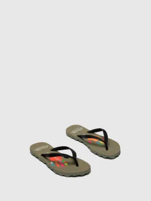 Flip And Flop Spongebob Game Beach Flip-Flops HAND Black