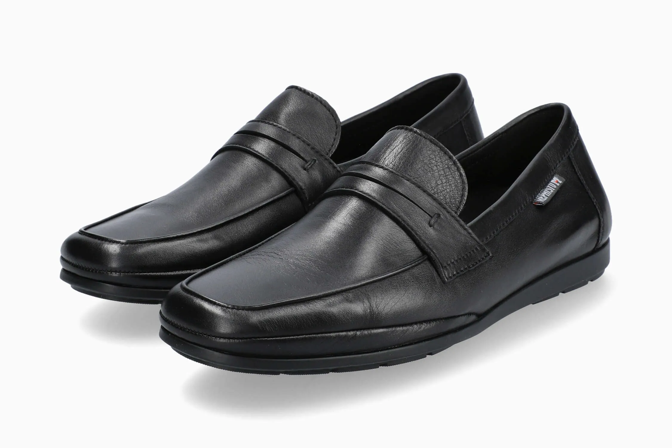 Alexis N - Black Stacked Slip Ons
