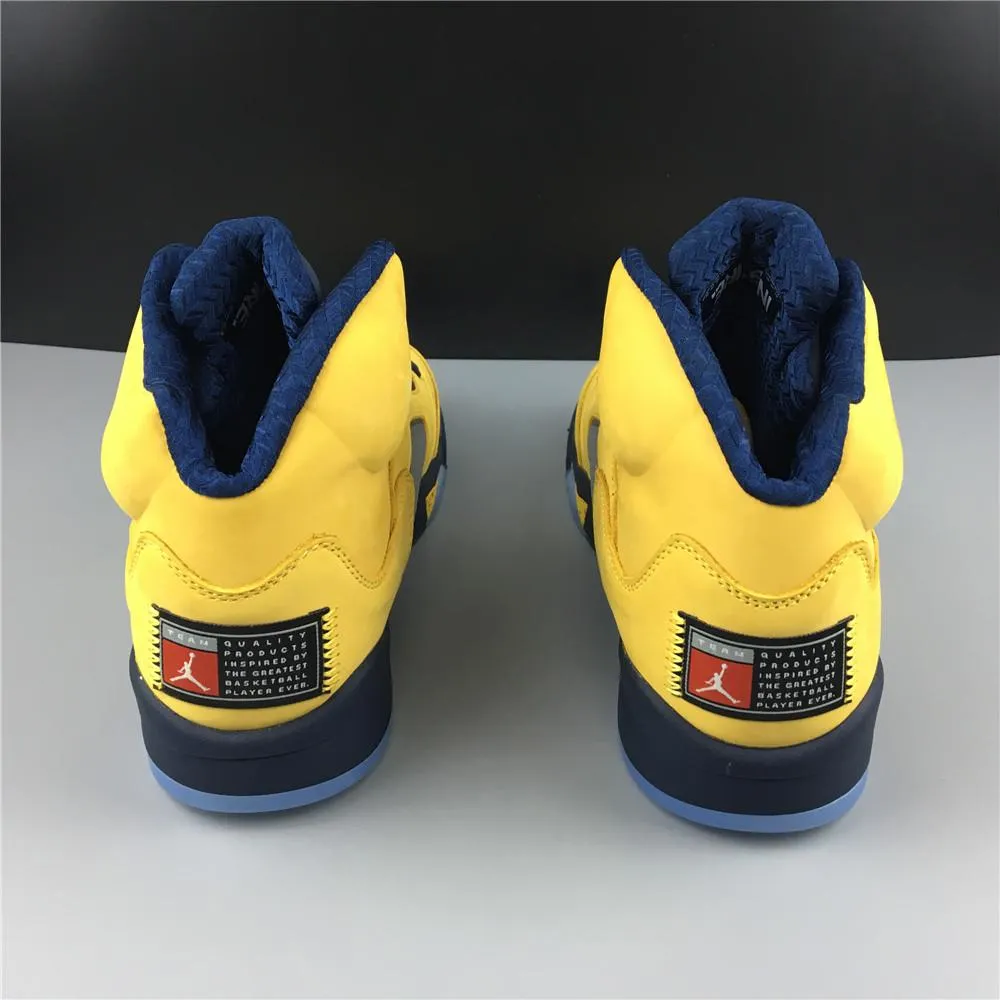 Nike Air Jordan 5 Retro 'Michigan' Men Shoes Sale Sneaker Size US 7, 8, 8.5, 9, 10, 11, 12, 13 Asics Wrestling Shoes Ex Eo