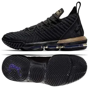 Supination Asics Running Shoes Nike Mens Lebron 16 Basketball Shoes (Black/Metallic Gold, 11 D(M) US)