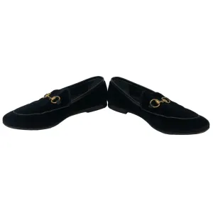 GUCCI loafers 431467 velvet black 35 1/2 Horsebit Women 35 1/2 Used Patent Leather Platform Loafers