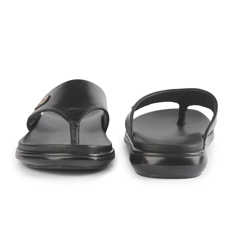 Healers Casual Black Slipper For Men MDL-05 By Liberty Kolo Slippers