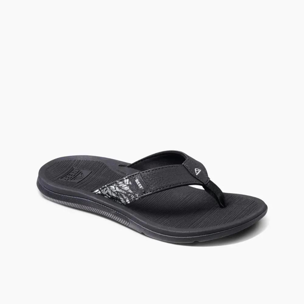 Best Flip Flops For Long Walks Reef - Women's Santa Ana Black/White