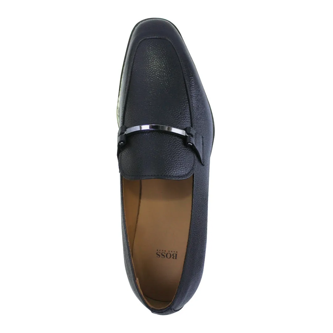 Boss Italian-made loafers in grained leather - TB1178 Dress Loafers With Suit