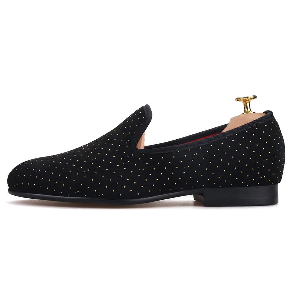 Polka dots handmade casual loafers flats Beat Up Loafers