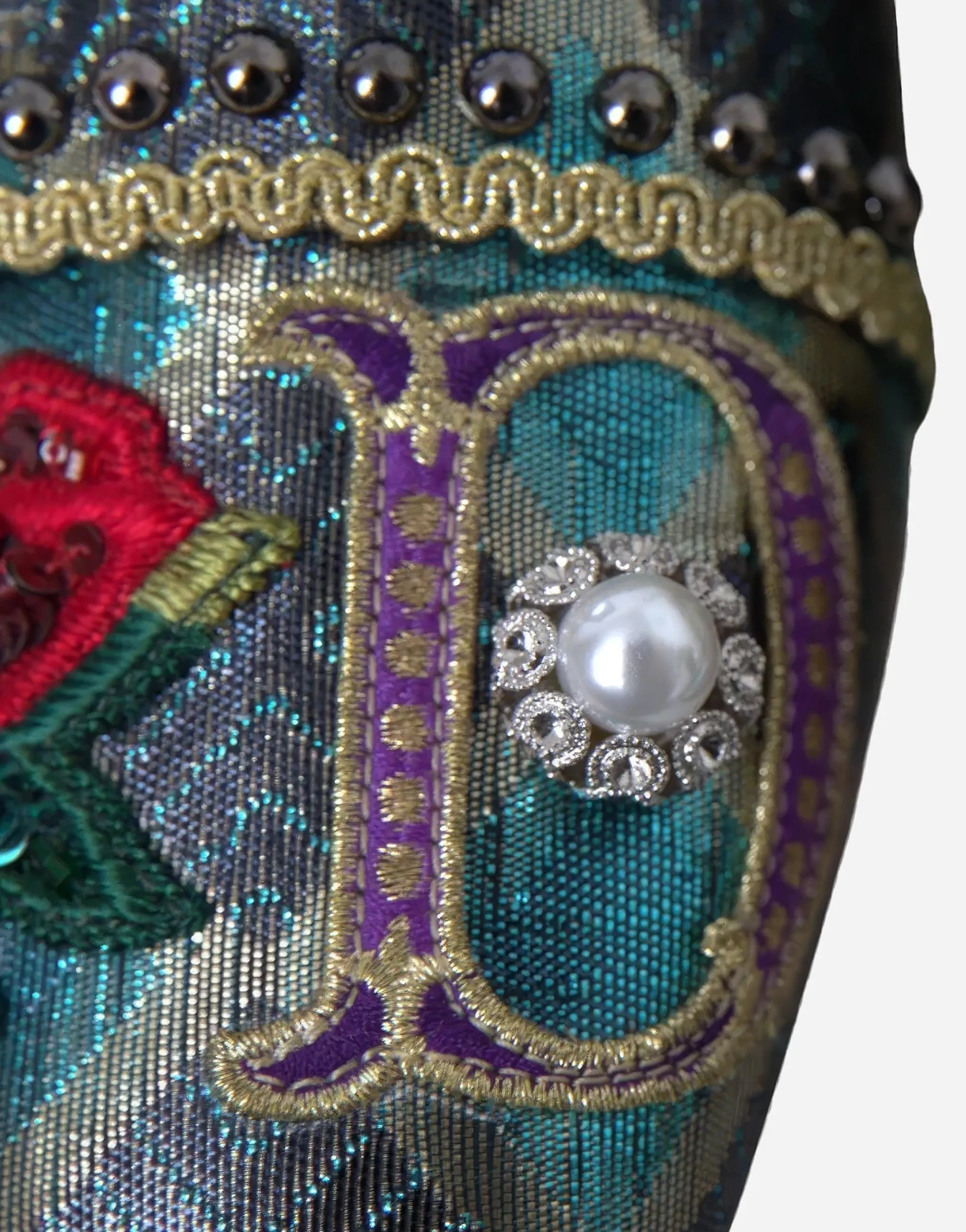 Tassel Loafers With Suit Jacquard Slippers With Embellishments