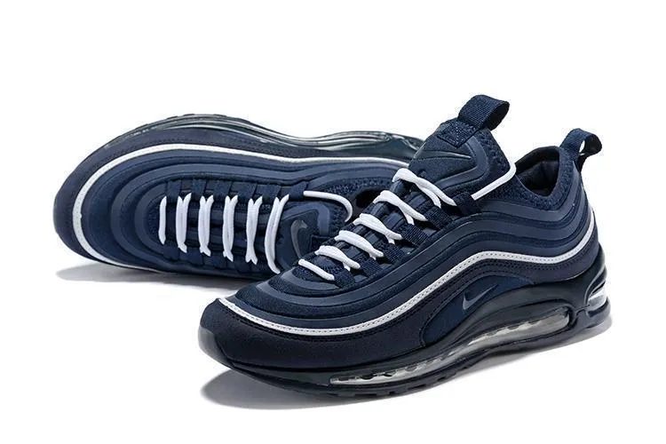 Nike Air Max 97 Dark Blue White Shoes !!! CYBER MONDAY SALE !!! Asics Running Shoes True To Size