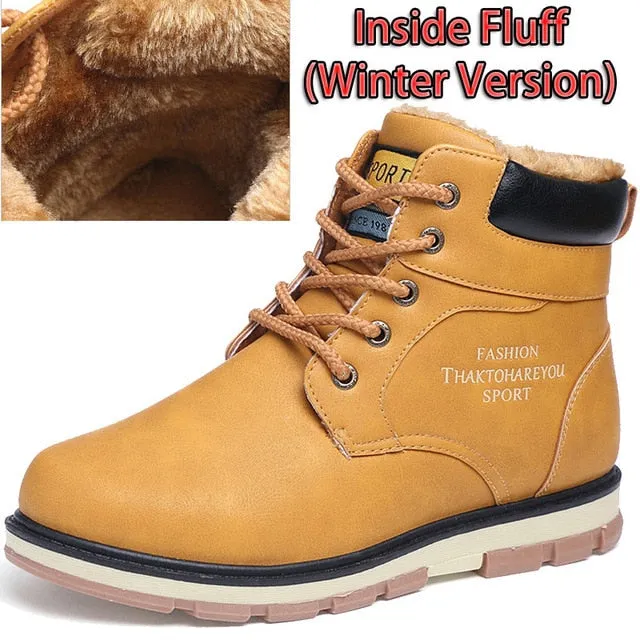 Best Pull-on Work Boots Under 100 SURGUT Brand Hot Newest Keep Warm Men Winter Boots High Quality pu Leather Wear Resisting Casual Shoes Working Fashion Men Boots