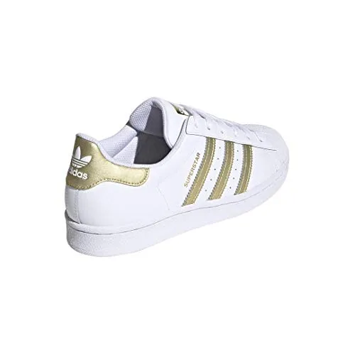 Adidas Ultraboost Waterproof Running Shoe adidas Originals Women's Superstar Sneaker, White/Gold Metallic/White, 9.5