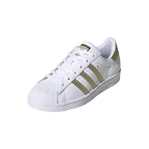 adidas Originals Women's Superstar Sneaker, White/Gold Metallic/White, 9.5 Adidas Fabela Rise Hockey Shoes
