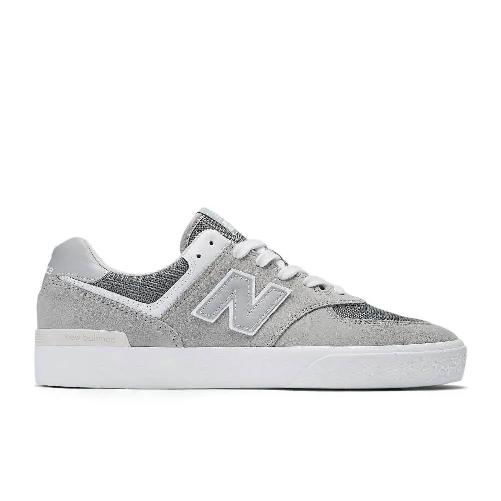 Gray New Balance Shoes New Balance Numeric 574 Vulc Skate Shoe Grey / White
