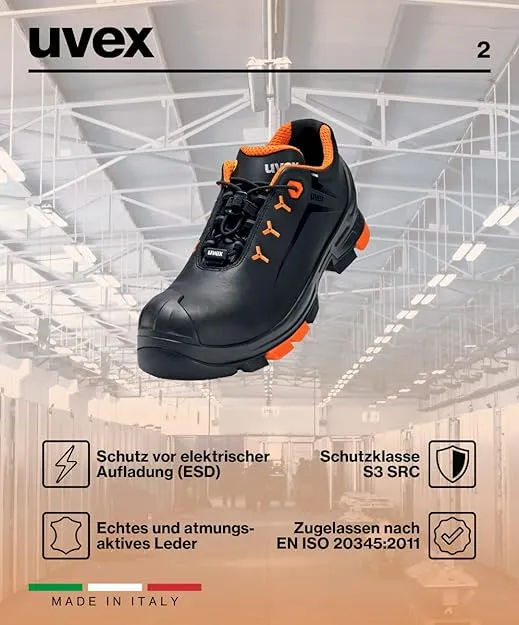 Best Work Boots To Wear On Concrete Uvex 2 6502 S3 SRC Esd Shoe
