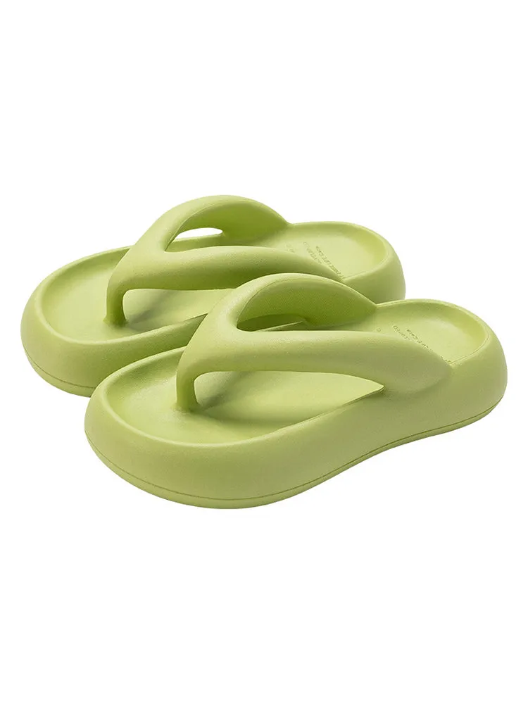 Women'S Solid Color Flip-Flop Full Foot Foam Slippers