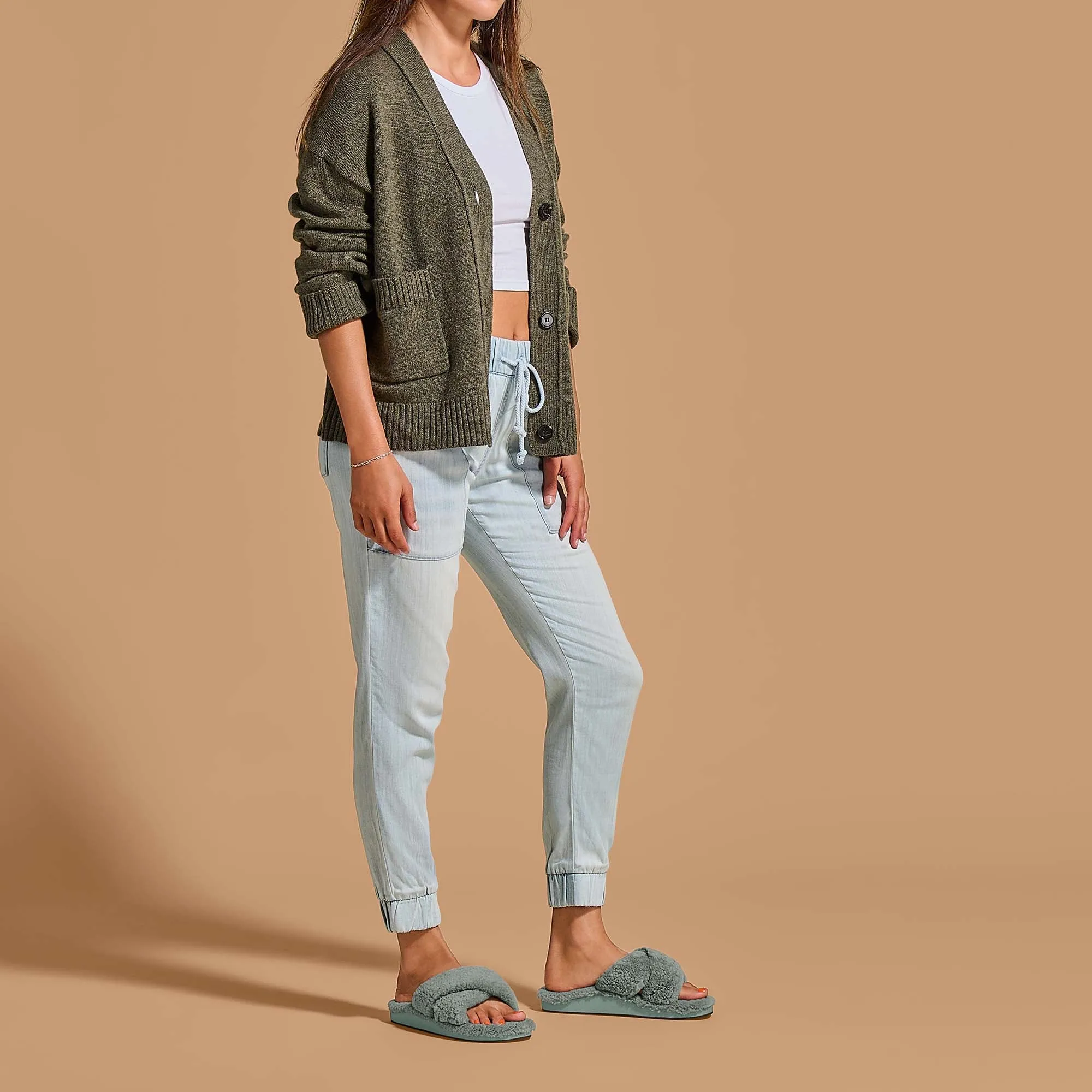 Hila Heu - Muted Green Marbella Flip Flops