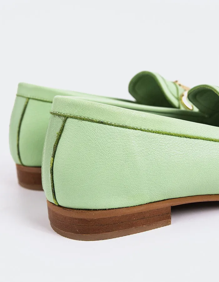 Fayette Green Leather Givenchy Loafers