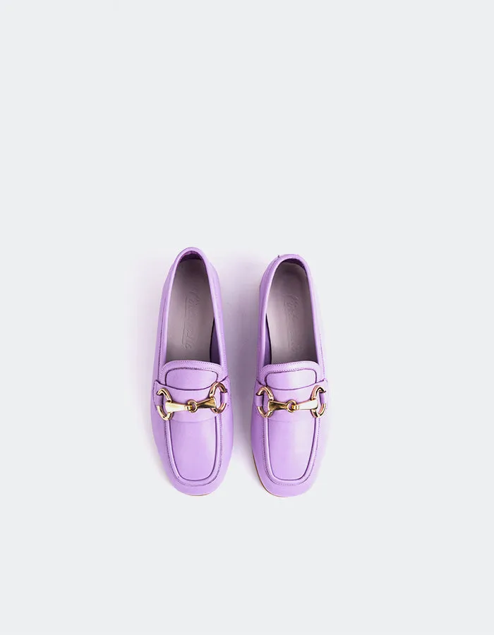 Fayette Lilac Leather Loafers Beach Club