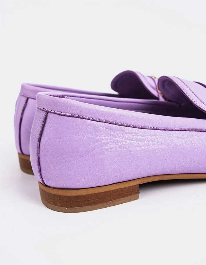 Fayette Lilac Leather All Saints Loafers