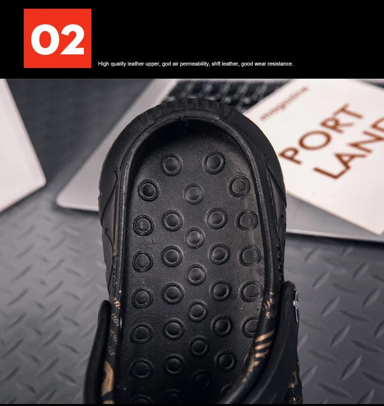 Men Sandals Summer  New Design Fashion Summer Beach Womens's Shoes Men Breathable Wear-resistant Casual Sandals Mens Sneaker Deluxe By Dearfoams Slippers