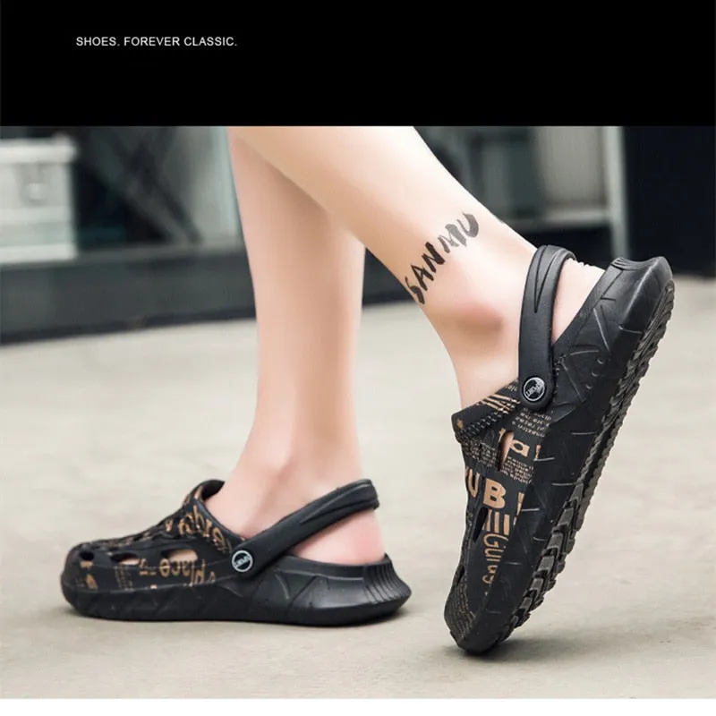 Men Sandals Summer  New Design Fashion Summer Beach Womens's Shoes Men Breathable Wear-resistant Casual Sandals Mens Sneaker Hmart Slippers