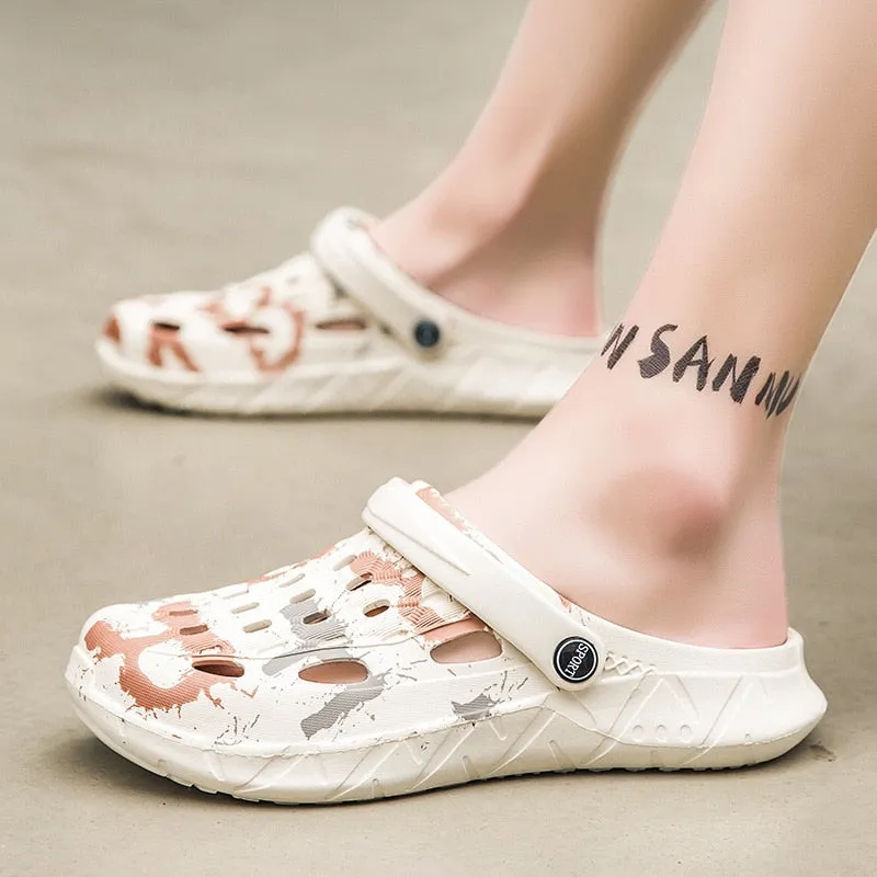 Soft House Slippers Men Sandals Summer  New Design Fashion Summer Beach Womens's Shoes Men Breathable Wear-resistant Casual Sandals Mens Sneaker