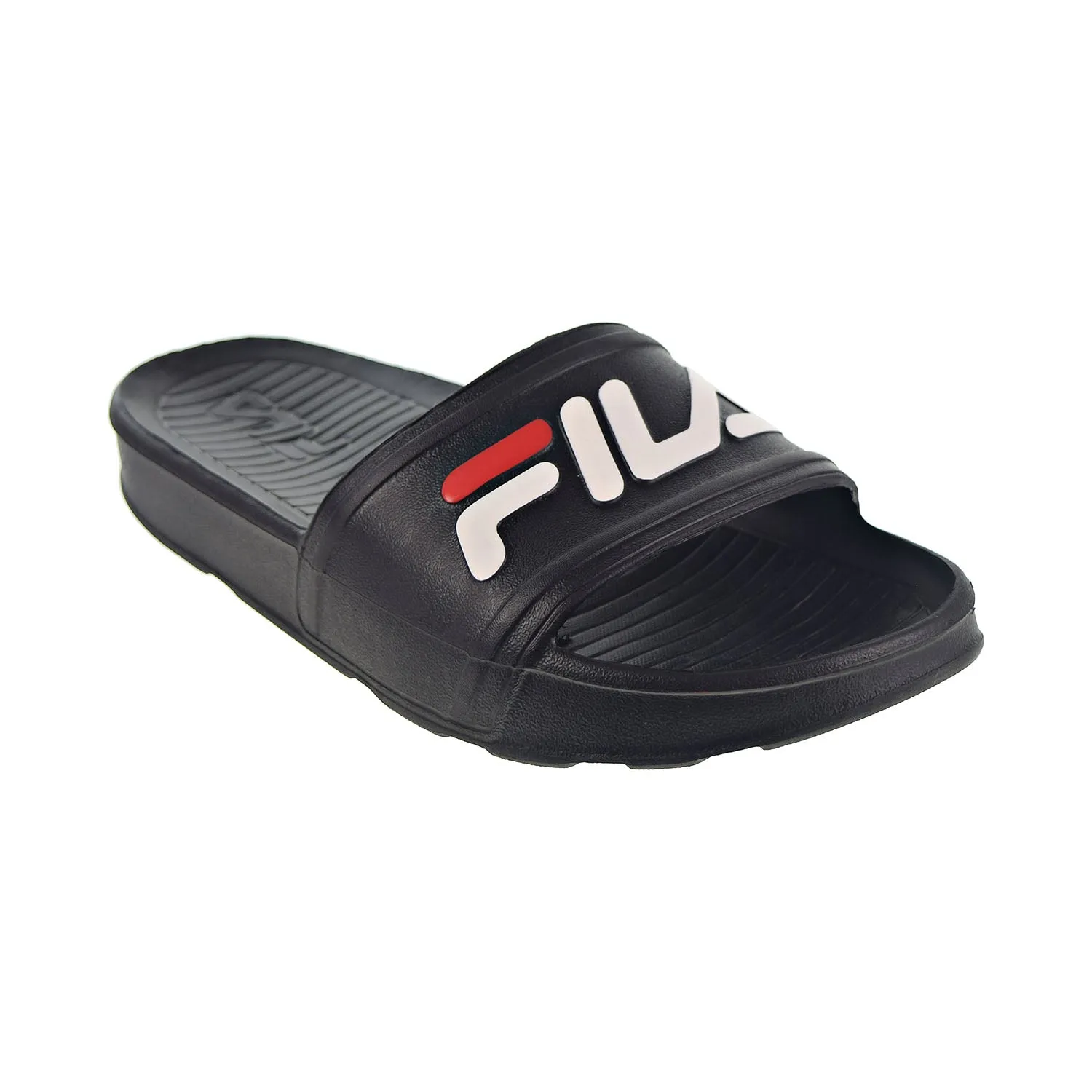 Asics Orthotic Shoes Fila Sleek LT Men's Slide Black-White-Red