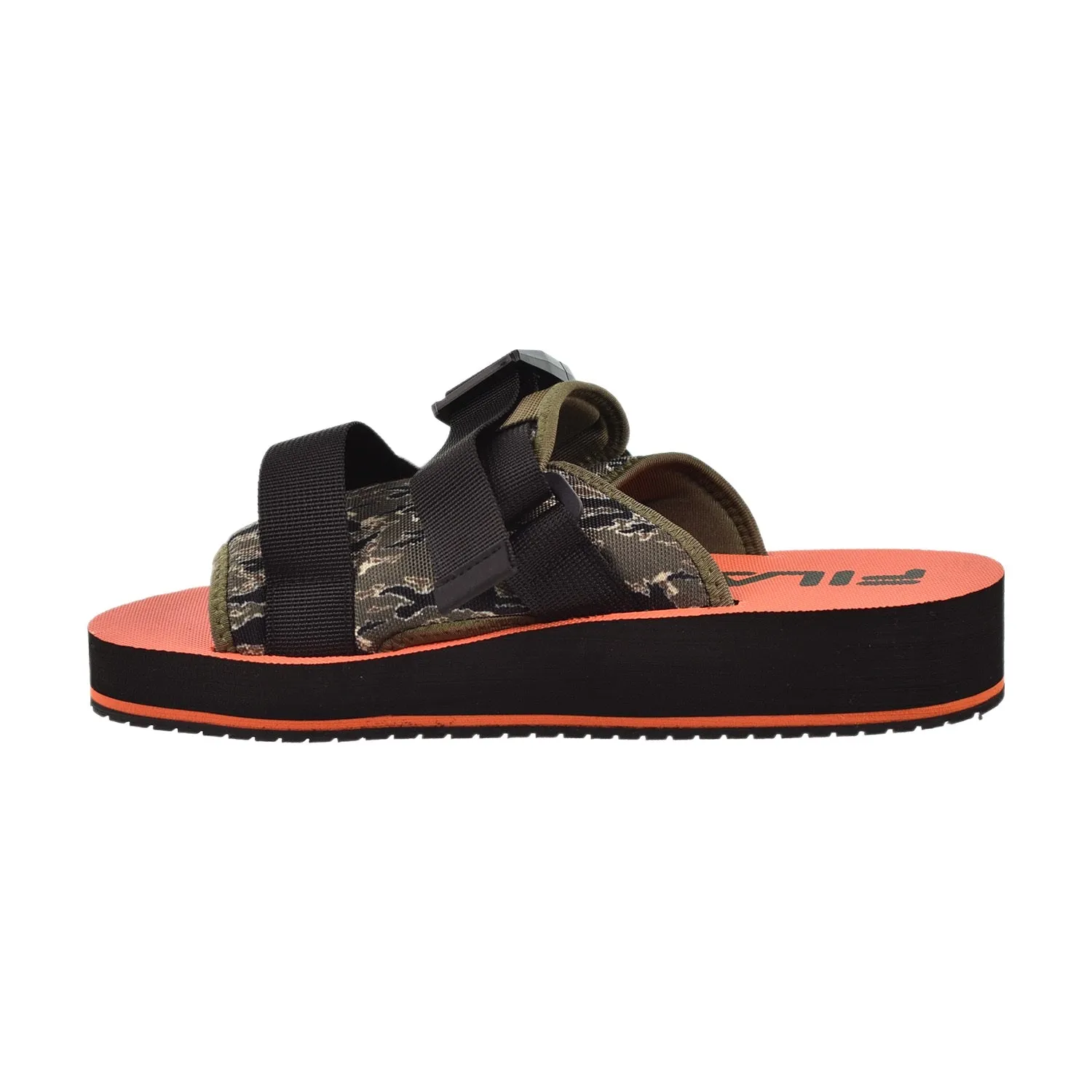 Fila Sol-Slide V2 Camo Men's Slide Sandals Black-Chive-Dusty Olive Winnie Pooh Slippers