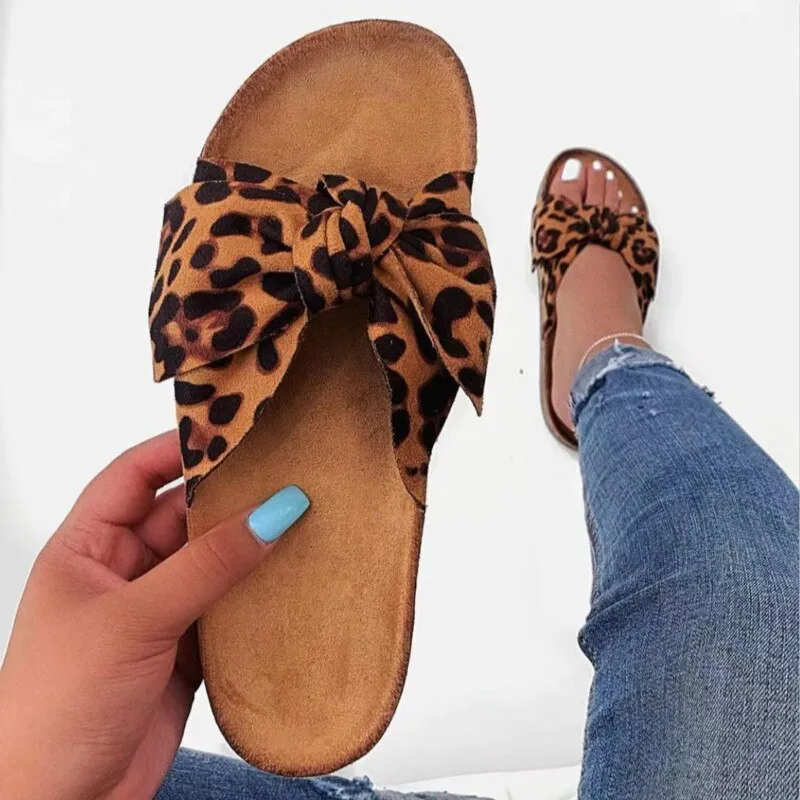 Amozae-Open Toe Butterfly-knot Women Summer Slippers Flip Flops Female Outside Beach Shoes Lady Casual Slides Female Sandals Shoes Thick Sole Flip Flops