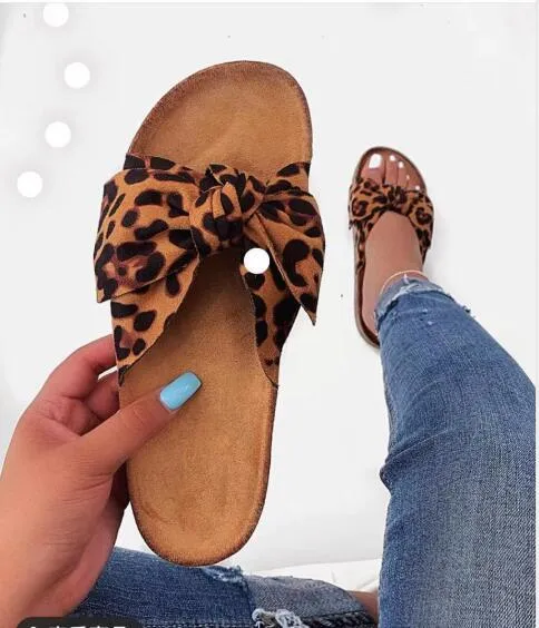 Amozae-Open Toe Butterfly-knot Women Summer Slippers Flip Flops Female Outside Beach Shoes Lady Casual Slides Female Sandals Shoes Most Comfortable Flip Flops With Arch Support