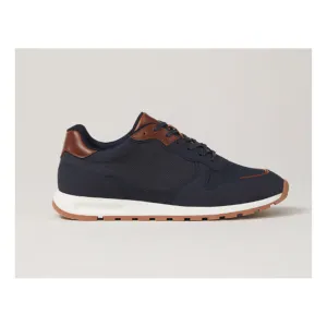 Nike Slip On Sneakers Lefties- Navy Blue Sporty Dress Contrast