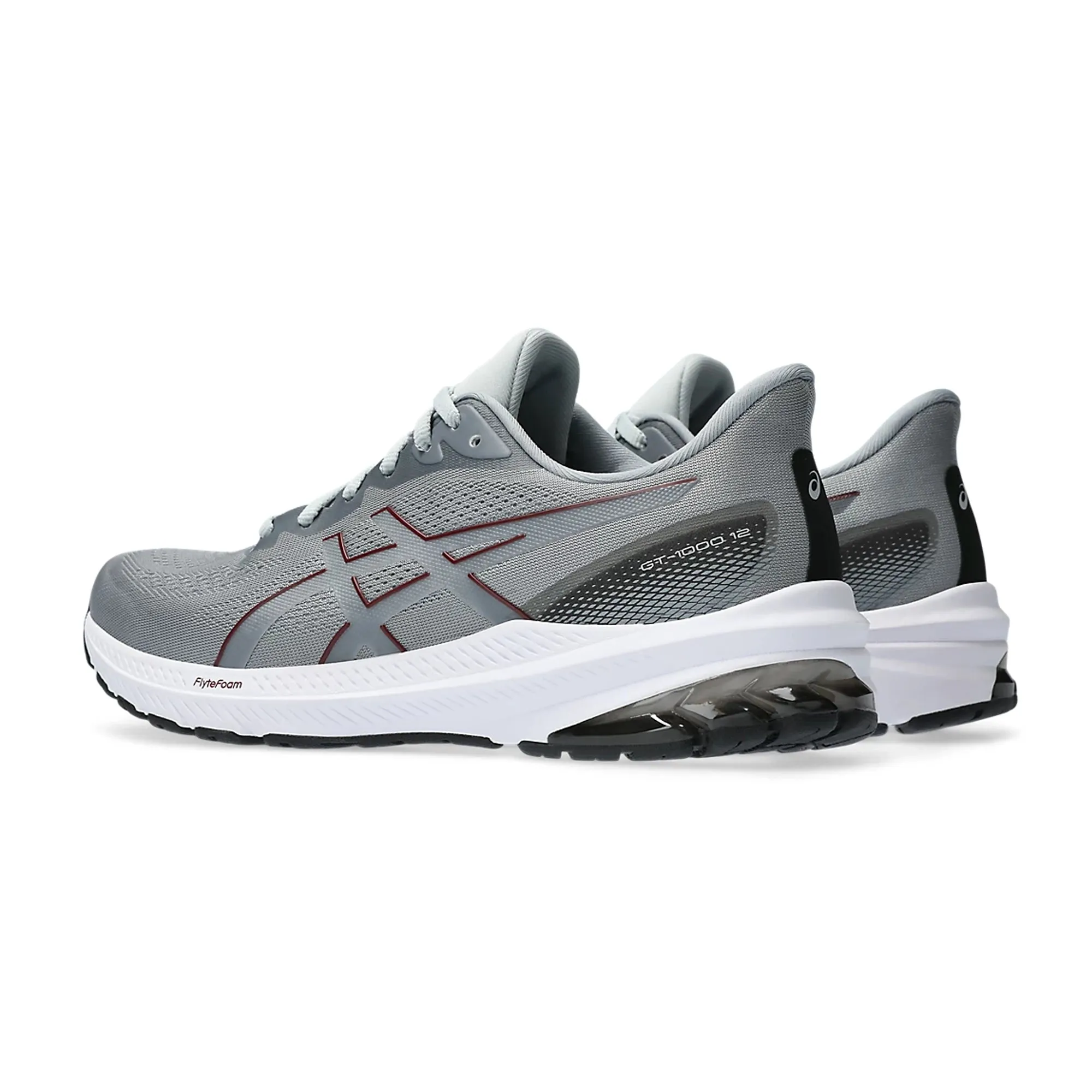 Asics GT-1000 12 Men Running Shoes SHEET ROCK/ANTIQUE RED - 1011B631.020 Asics Mild Stability Running Shoes