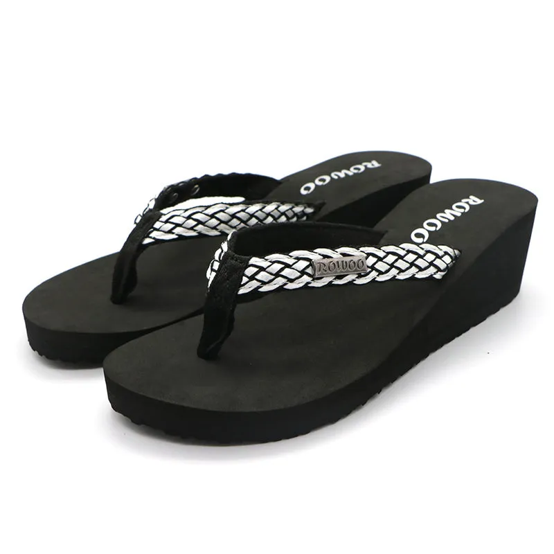 Flip Flops for Women Ribbon Platform Wedge Comfort Thong Sandal Best Value Flip Flops