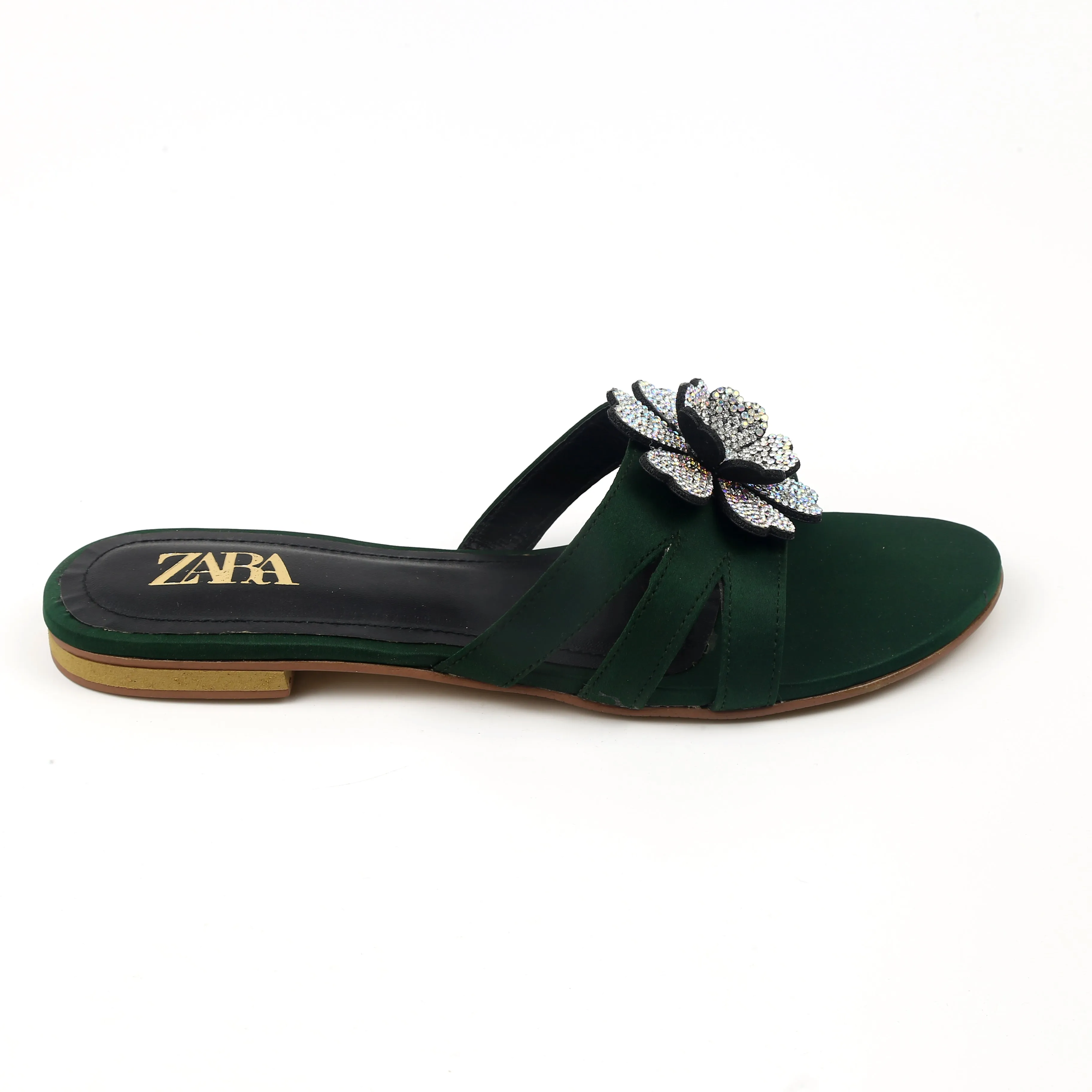 Flower Flats (Green) Sandy Liang Slippers