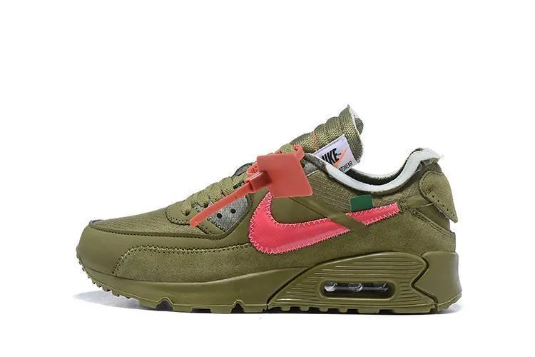 OFF-WHITE x Nike Air Max 90 'Olive' Shoes Sneaker Sale Men Size US 7-11 Asics Gel-noosa Tri 8 Running Shoe