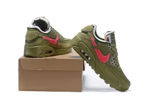 OFF-WHITE x Nike Air Max 90 'Olive' Shoes Sneaker Sale Men Size US 7-11 Asics Tennis Shoes Size 8