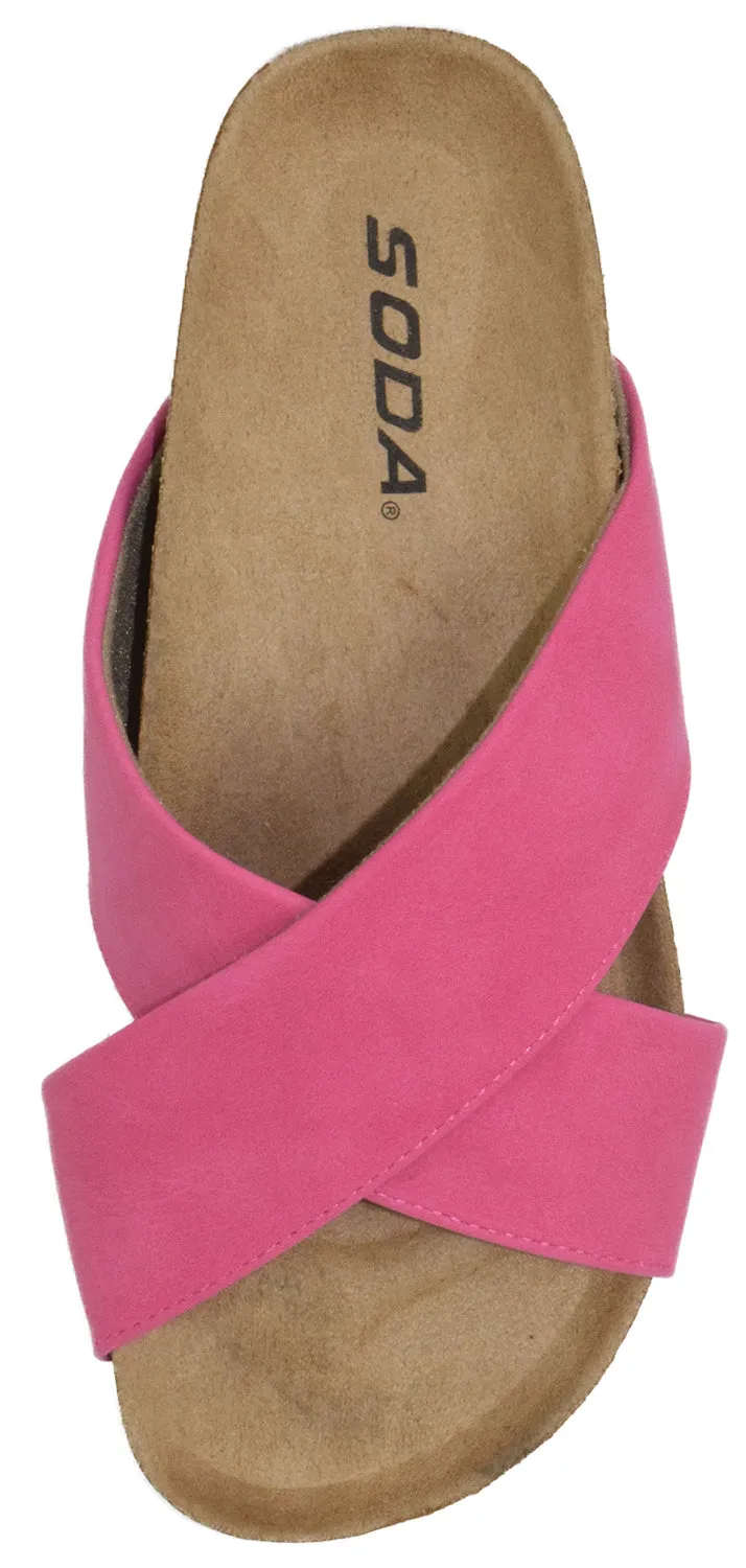 Soft Comfort Footbed Flip Flops MIDGE-S Fuchsia Soda
