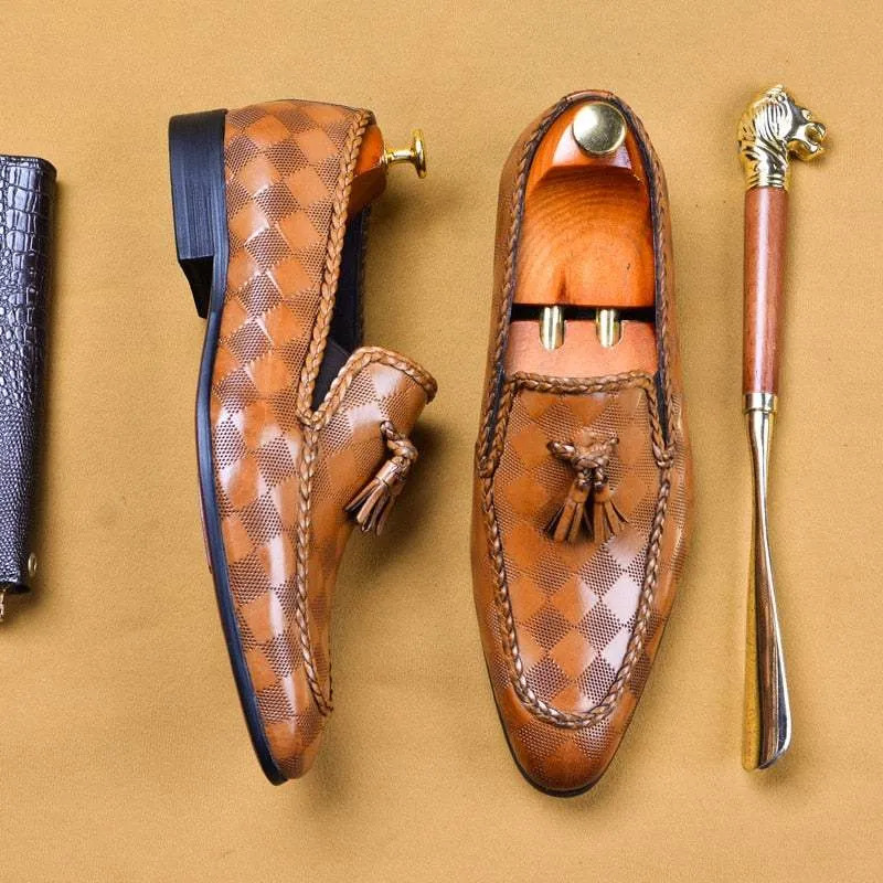 Penny Loafers Axis Jinx Formal Men's Shoes Genuine Leather Tassel Loafers Dress Shoes