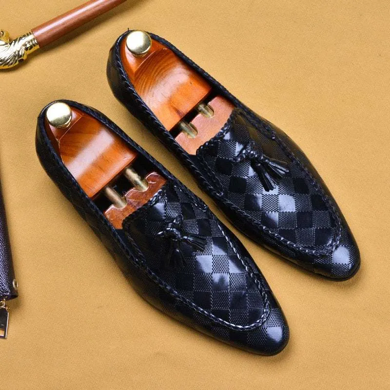 Mizuno Loafers Formal Men's Shoes Genuine Leather Tassel Loafers Dress Shoes