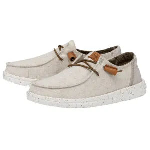 Slip On Mud Shoes Hey Dude Wendy Washed Canvas Cream