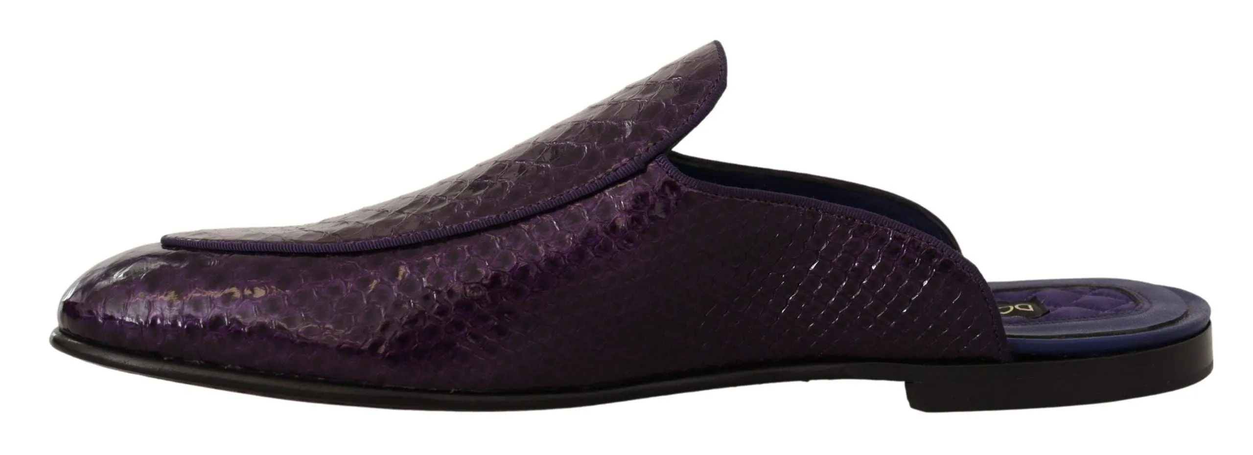 Clarks Sandals Dolce & Gabbana Purple Exotic Python Leather Slides