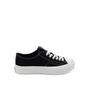 Running Sneakers With Laces City Canvas Low Sneaker in Black