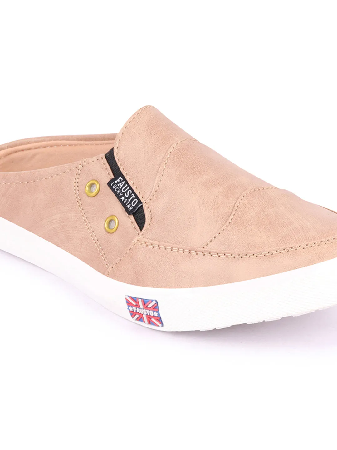 Slip On Flower Men Beige Casual Slip-On Shoes
