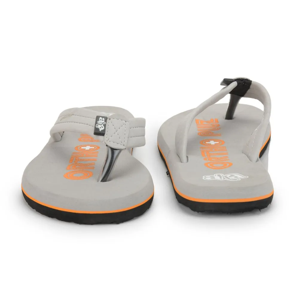 A-HA Casual Light Grey Flip Flop For Men ORTHO-1 By Liberty Toddlers Slippers
